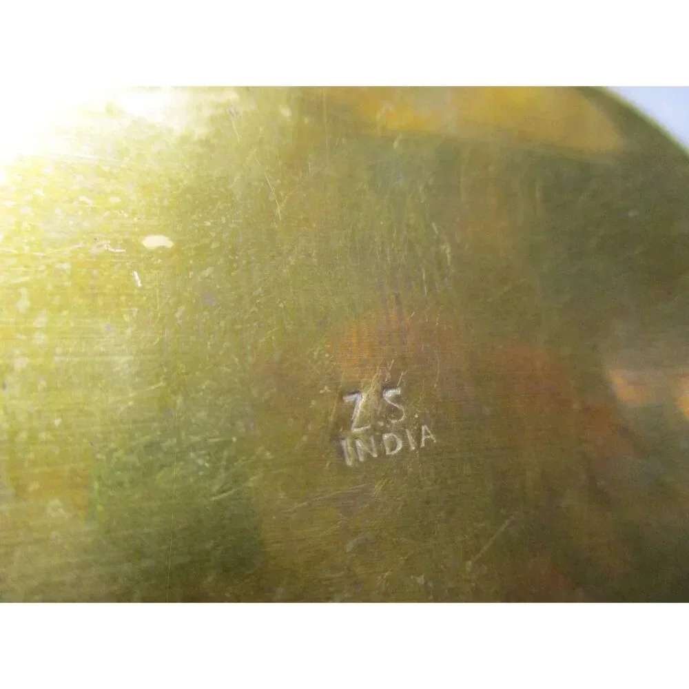 Oval Brass Box with Jewels, India, trinket box, Jewelry‎ box,